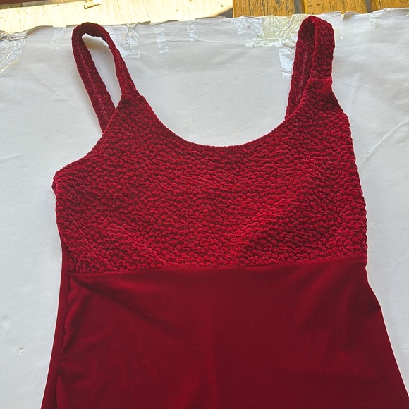 Vintage 90s Glitter Mini Dress Velvet Bodycon Burgundy Betsey Johnson Sexy Hot L - Picture 5 of 16